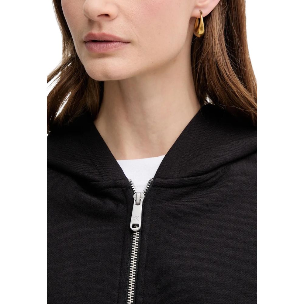 Black Cotton Hoodie