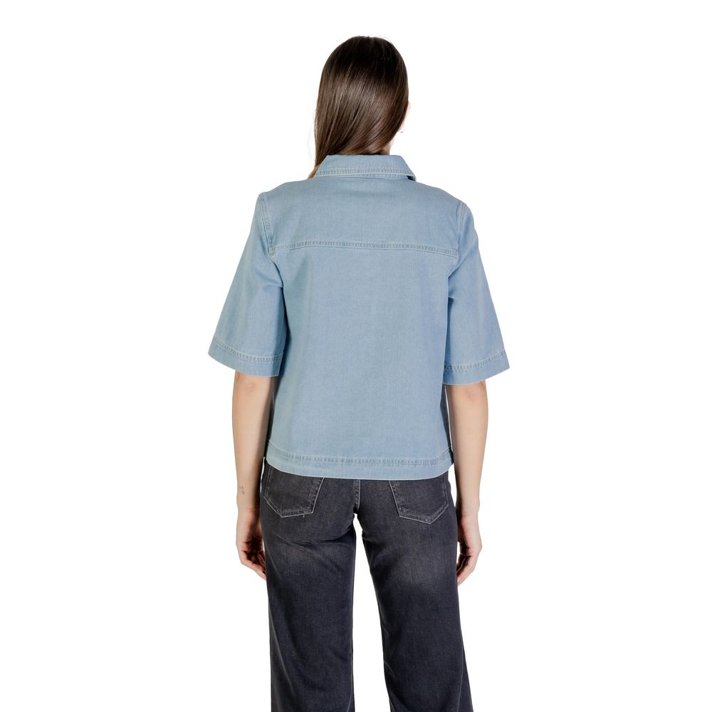 Light Blue Cotton Shortsleeve Shirt