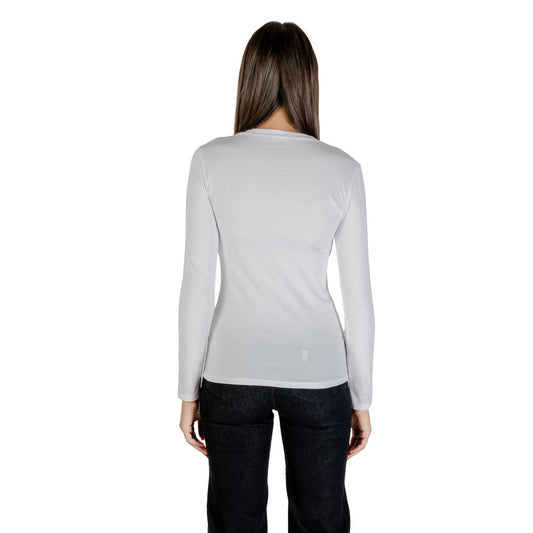 White Cotton Long Sleeve T-Shirt