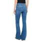 Blue Cotton Bootcut Jeans
