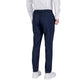 Blue Polyester Skinny Pants
