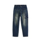 Blue Cotton Boyfriend Jeans