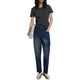 Blue Cotton Boyfriend Jeans