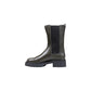 Gray Leather Ankle Boots