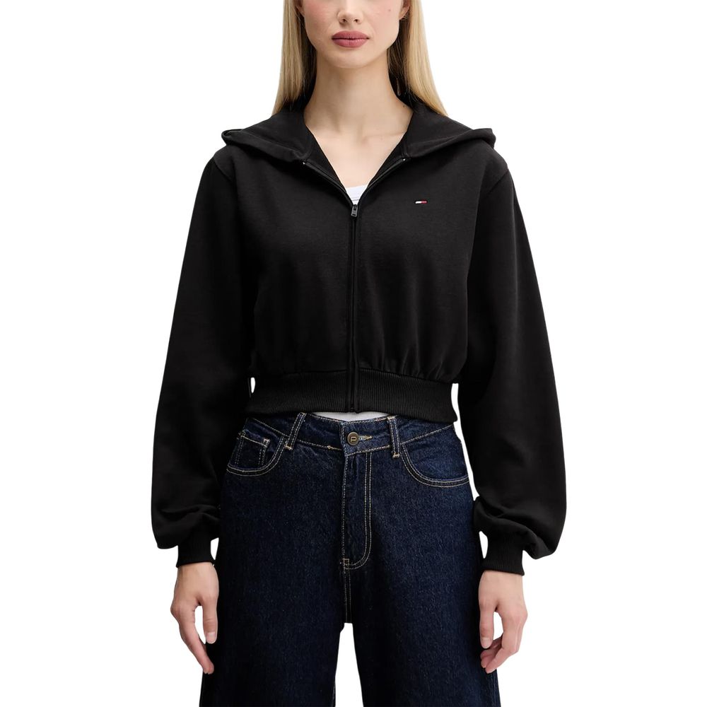 Black Recycled Cotton Hoodie