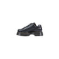 Black Leather Platform Pumps