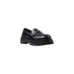 Black Leather Platform Pumps