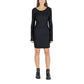 Black Polyester Short Dress