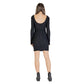 Black Polyester Short Dress