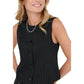 Black Recycled Polyester Waistcoat