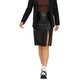 Black Polyester Long Skirt