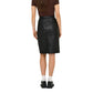 Black Polyester Long Skirt