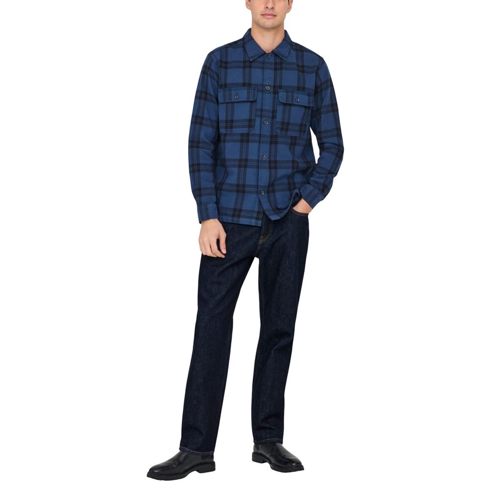 Blue Recycled Cotton Slim Fit Jeans