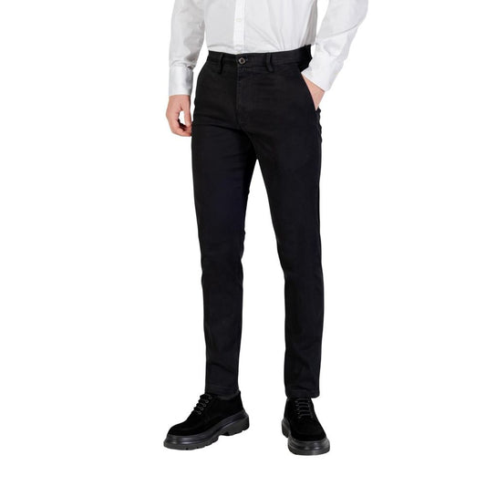 Black Cotton Skinny Pants