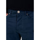 Blue Cotton Skinny Pants