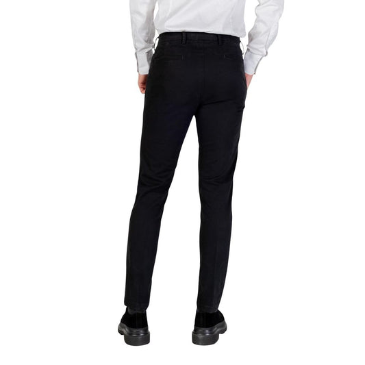 Black Cotton Skinny Pants