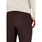 Brown Cotton Skinny Pants