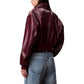Bordeaux Polyethylene Leather Jacket