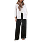 Black Organic Cotton Casual Pants