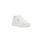 White Polyethylene Platform Sneakers