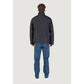 Blue Polyester Full-Length Jacket