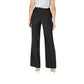 Black Polyester Casual Pants
