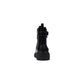 Black Artificial Leather Lace-Up Boots