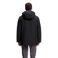 Black Polyester Full-Length Jacket