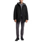 Black Polyester Full-Length Jacket