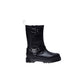 Black Leather Lace-Up Boots