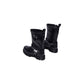 Black Leather Lace-Up Boots