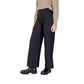 Black Polyester Flared Pants