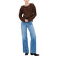 Brown Marabou Sweatshirt