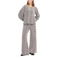 Brown Polyester Casual Pants