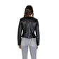 Black Polyester Leather Jacket