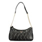Black Polyurethane Women Shoulder Bag