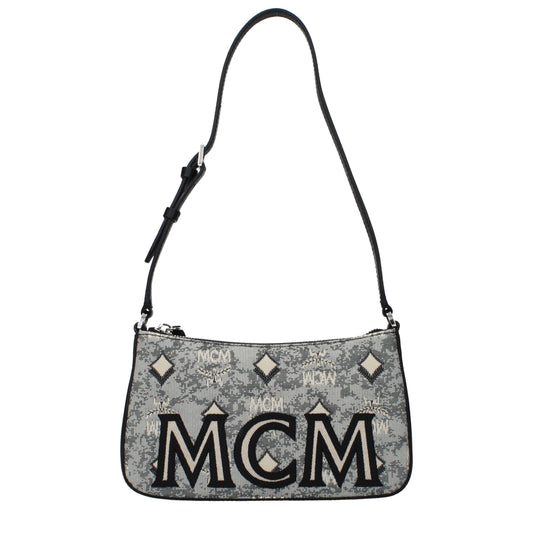Gray Fabric Crossbody Bag