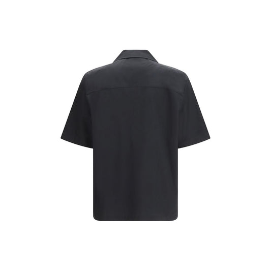 Black Cotton Shortsleeve Shirt