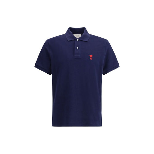 Blue Cotton Polo Shirt