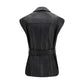 Black Goatskin Sleeveless Jacket
