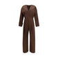 Brown Cotton Jumpsuit