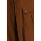 Brown Cotton Casual Pants