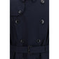 Blue Cotton Trench Coat