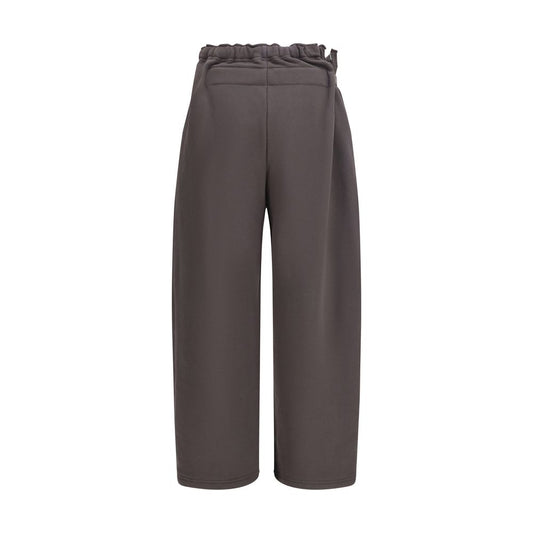 Brown Cotton Athletic Pants