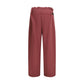 Multicolor Cotton Casual Pants
