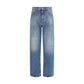 Blue Cotton Jeans Denim