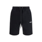 Black Cotton Bermuda Shorts