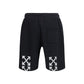 Black Cotton Bermuda Shorts