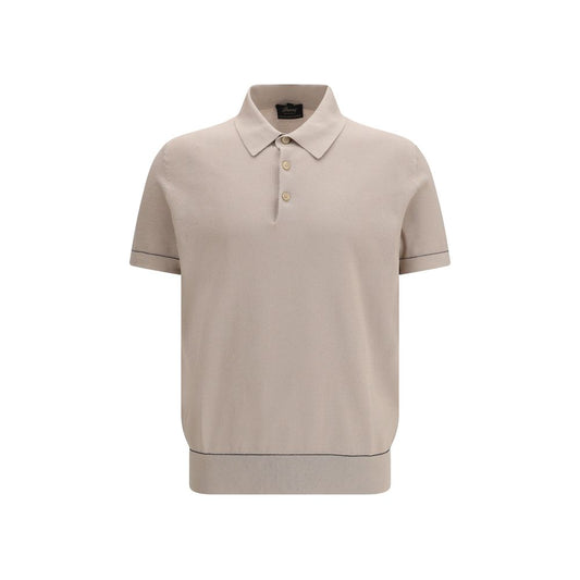 Beige Cotton Polo Shirt