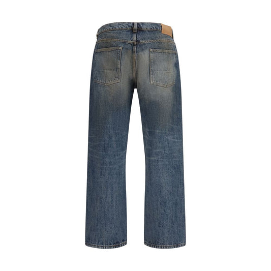 Blue Cotton Relaxed Fit Jeans